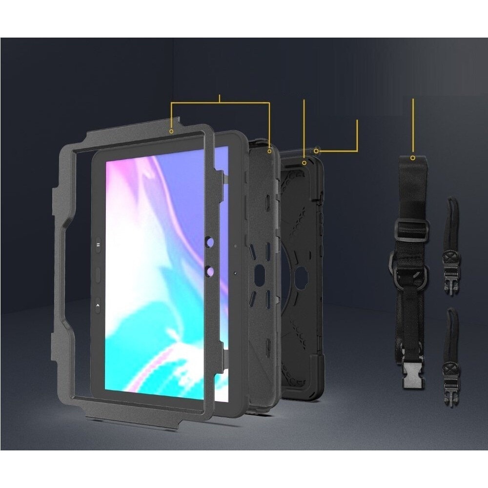 Husa pentru Samsung Galaxy Tab Active Pro T540/T545/T547/Active4 Pro T630/T636, armura de protectie, neagra