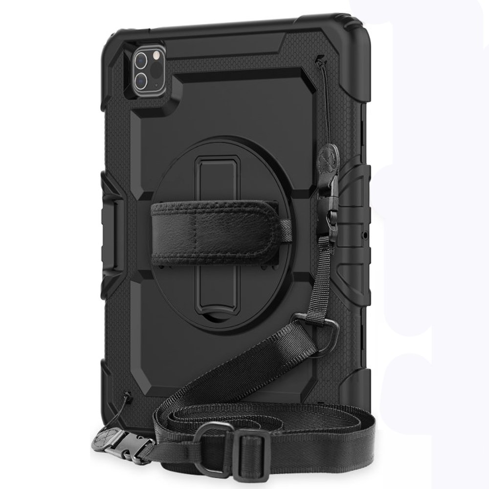Husa blindata pentru iPad Pro 11" 2022/2021 (4/3 generatie), protectie la 360° cu spatiu pentru un stylus, negru