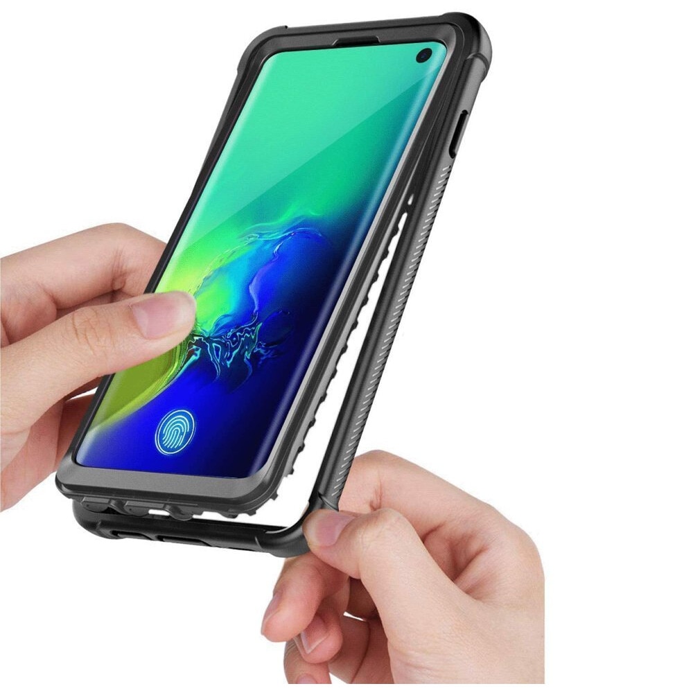 Husa pentru Samsung Galaxy S10 Plus, XGSM, policarbonat, negru/transparent