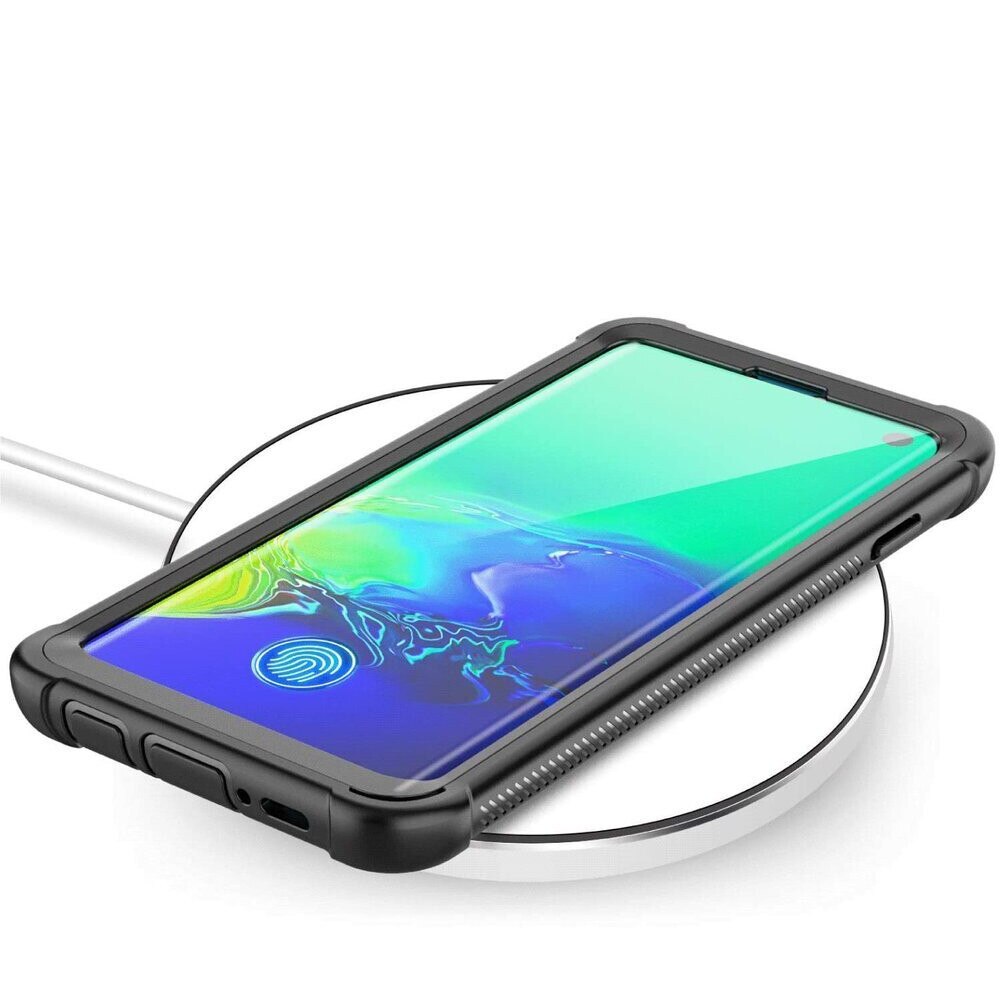 Husa pentru Samsung Galaxy S10 Plus, XGSM, policarbonat, negru/transparent