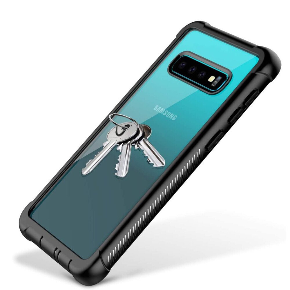 Husa pentru Samsung Galaxy S10 Plus, XGSM, policarbonat, negru/transparent