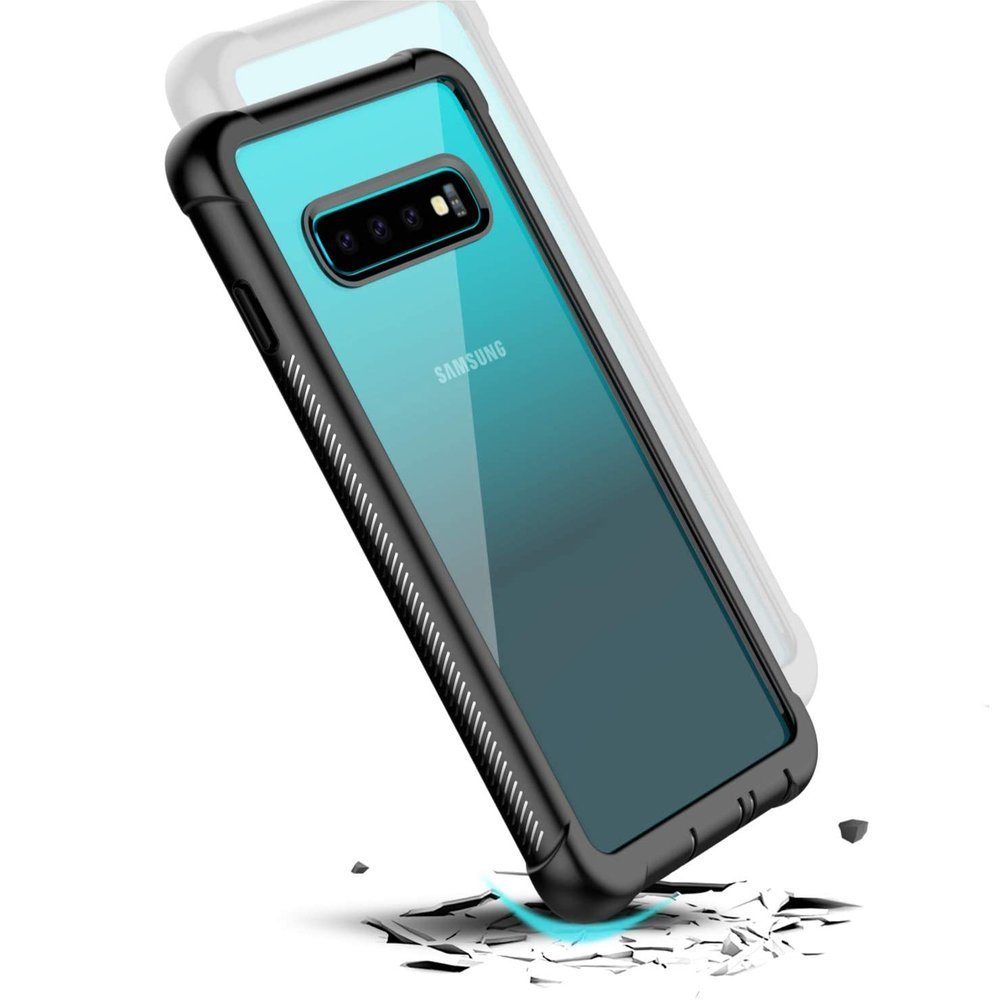 Husa pentru Samsung Galaxy S10 Plus, XGSM, policarbonat, negru/transparent