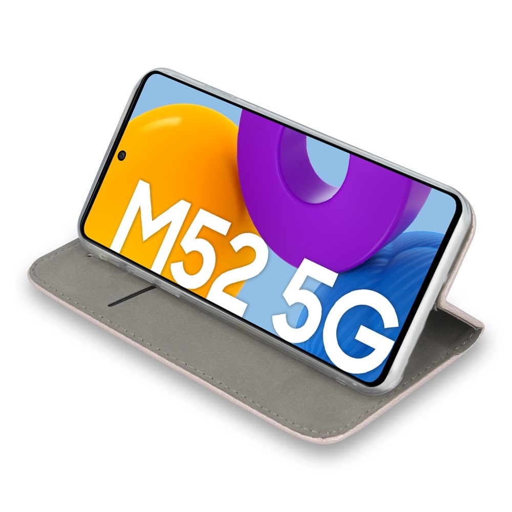 Etui Wallet ERBORD pentru Samsung Galaxy M52 5G, magnetic, negru, cu functie stand, compartiment pentru documente