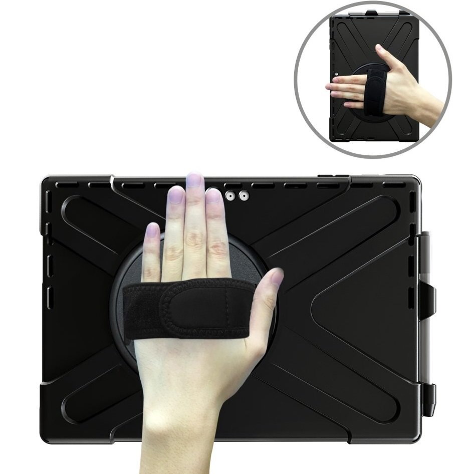 Husa pentru Microsoft Surface Pro 7 / 6 / 5 / 4, Policarbonat, Negru