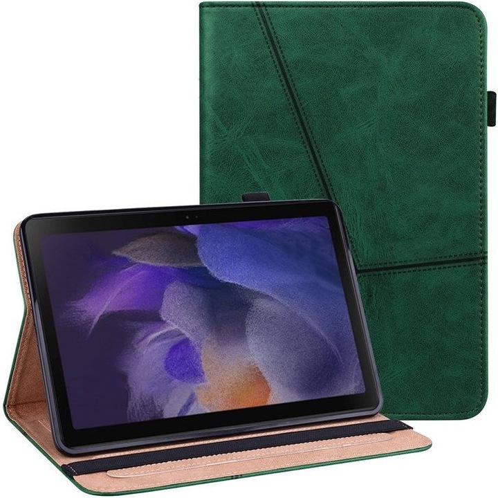 Husa tableta XGSM, pentru Samsung Galaxy Tab A8 10.5, ecologica, verde, cu functie stand, dimensiuni 10.5x7.5x0.5cm