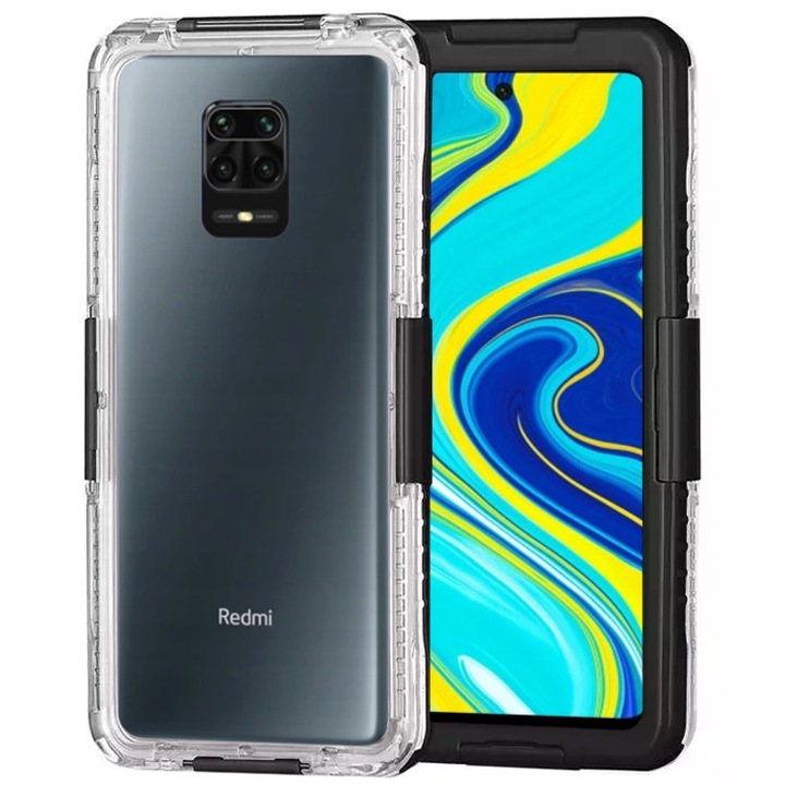 Husa telefon XGSM, waterproof IP68, protectie la apa pana la 2 metri, pentru Xiaomi Redmi Note 9S / 9 Pro