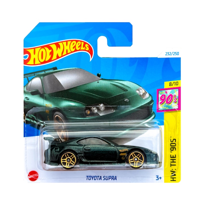 ΠΠΎΠ»Π° Hot Wheels, Toyota Supra, HW 90-ΡΠ΅, 1:64, ΠΌΠ΅ΡΠ°Π», Π·Π΅Π»Π΅Π½