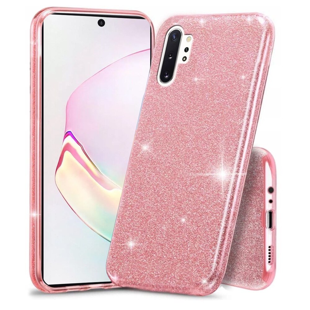 Case Roz Husa telefon, XGSM, Glitter Case, roz, pentru Samsung Galaxy Note 10 ...