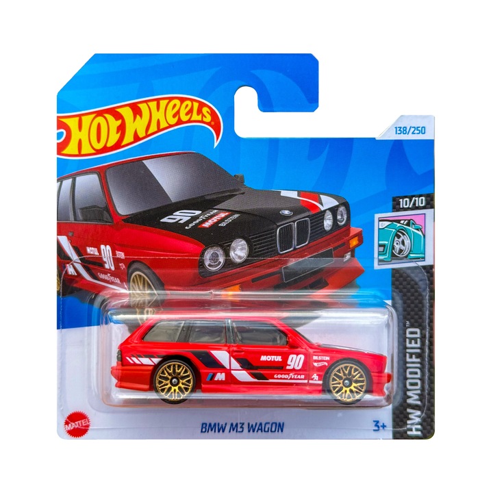 Кола Hot Wheels BMW M3 Wagon, HW Modified, 1:64, Метал, Червен
