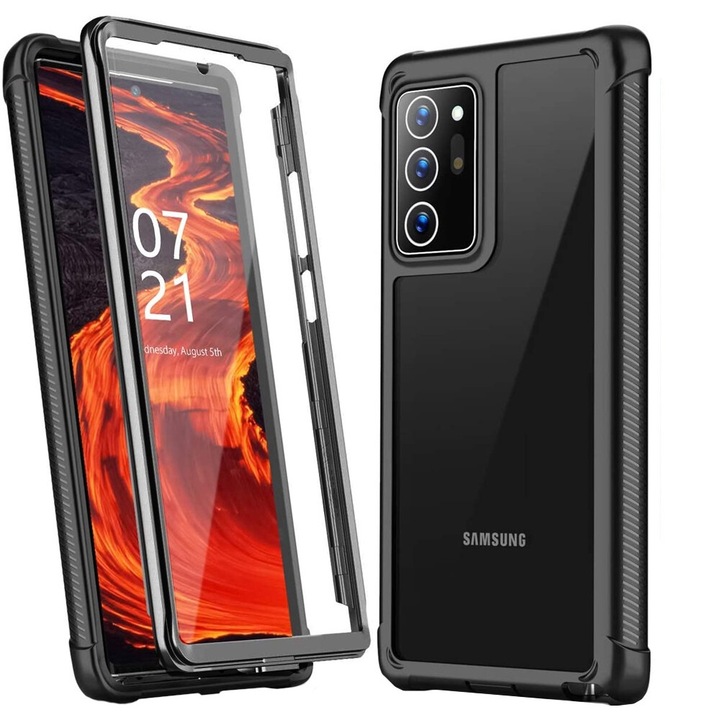 Husa ERBORD pentru Samsung Galaxy Note 20 Ultra, Shockproof, neagra