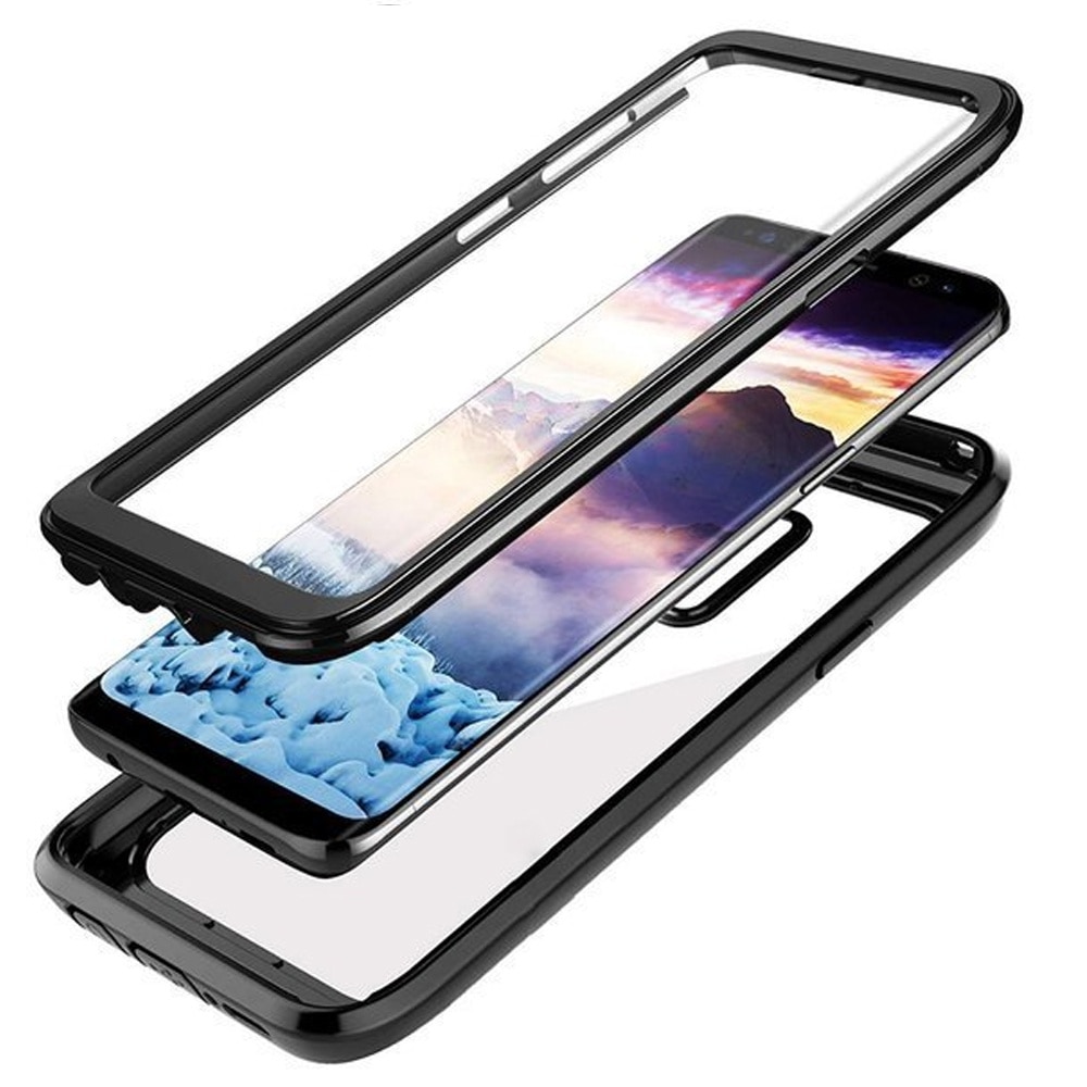 Husa telefon compatibila Samsung Galaxy S9, ERBORD, Shockproof, cu folie, Negru