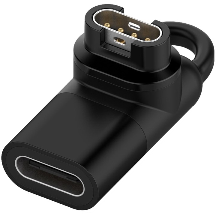 Adapter USB-C pentru smartwatch-uri Garmin, XGSM, TPU, Negru