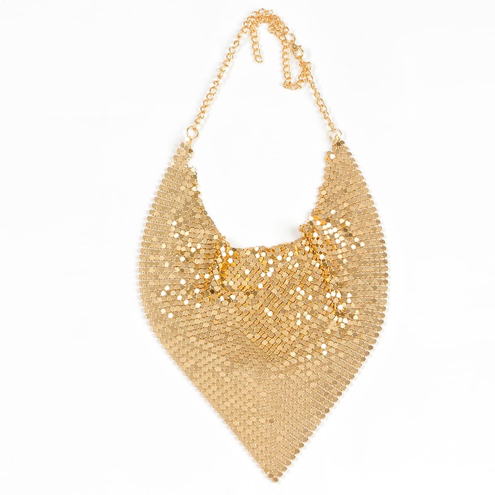 Colier auriu din plasa maleabila, Meli Melo Paris