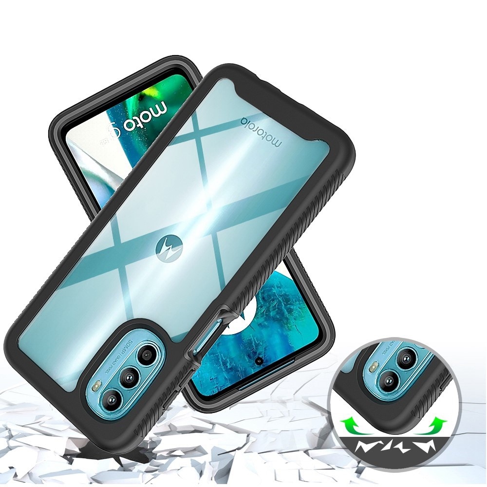 Husa telefon ERBORD pentru Motorola Moto G52 4G / G82 5G, shockproof, cu folie, neagra
