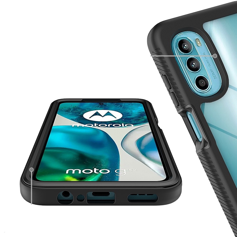 Husa telefon ERBORD pentru Motorola Moto G52 4G / G82 5G, shockproof, cu folie, neagra