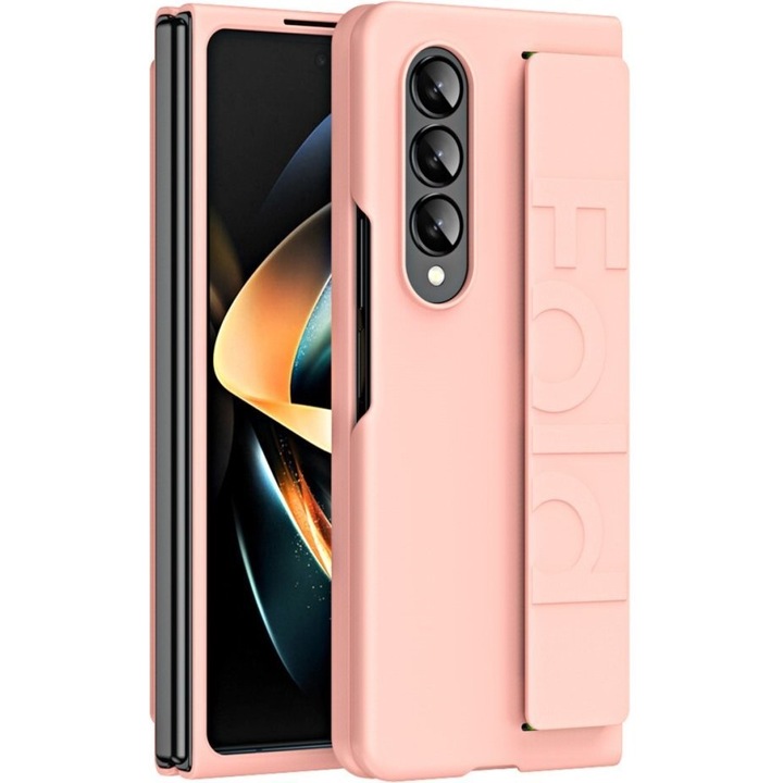 Husa pentru telefon, XGSM, cu maner, pentru Samsung Galaxy Z Fold4 5G, Roz