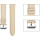Curea smartwatch universala, XGSM, piele naturala, 20 mm, bej