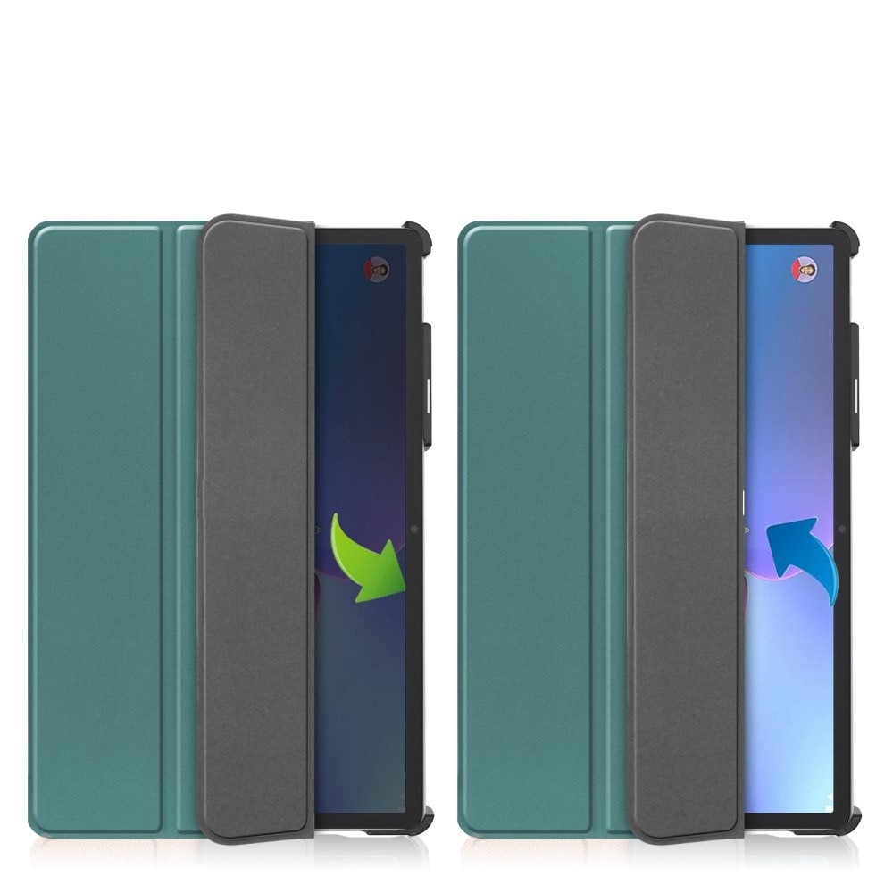 Husa tableta, XGSM, Compatibil cu Lenovo Tab P11 Pro Gen 2, Tri-fold, 11.2", Spatiu stylus, Verde