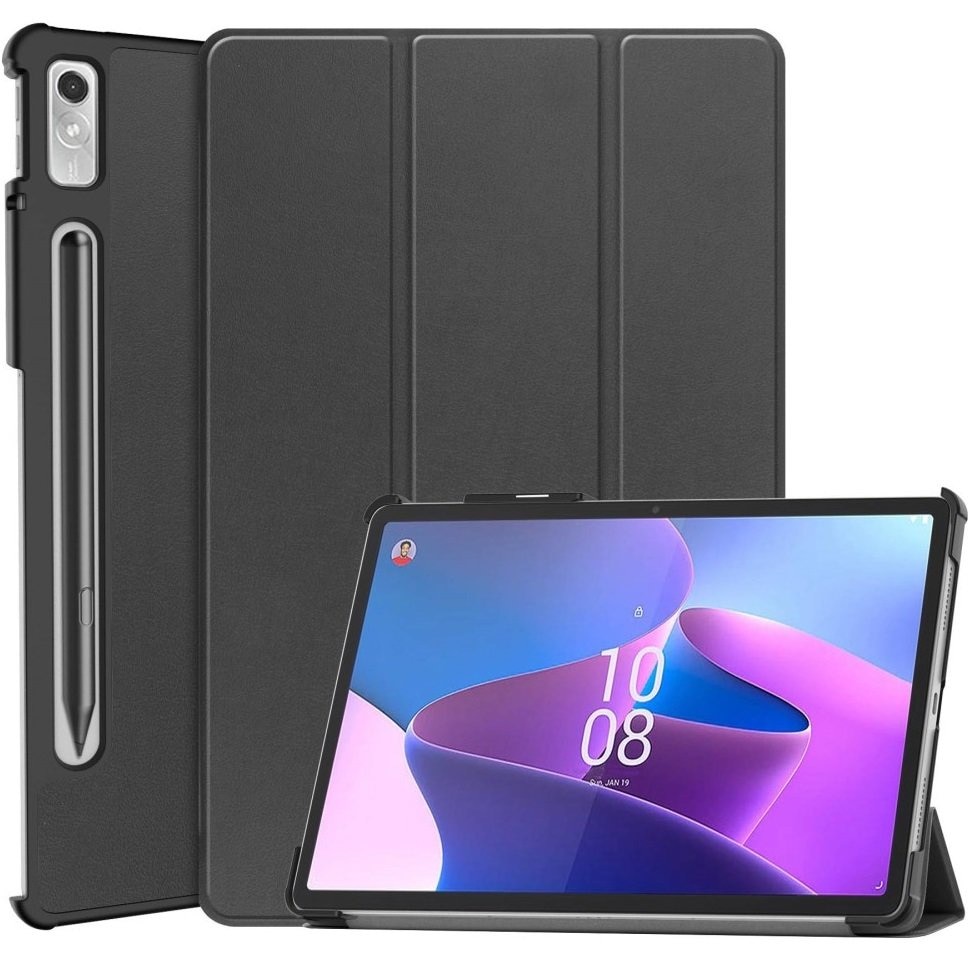 Husa pentru tableta Lenovo Tab P11 Pro Gen 2, XGSM, tri-fold, cu loc pentru pen, negru, 11.2"