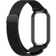 Bratara pentru Xiaomi Redmi Smart Band 2/Smart Mi Band 8 Active, din otel inoxidabil, ajustabila, neagra