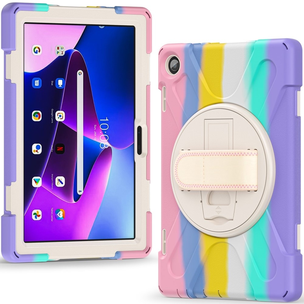 Husa tableta pentru Lenovo Tab M10 Gen 3, XGSM, policarbonat, rotativa 360, multicolor