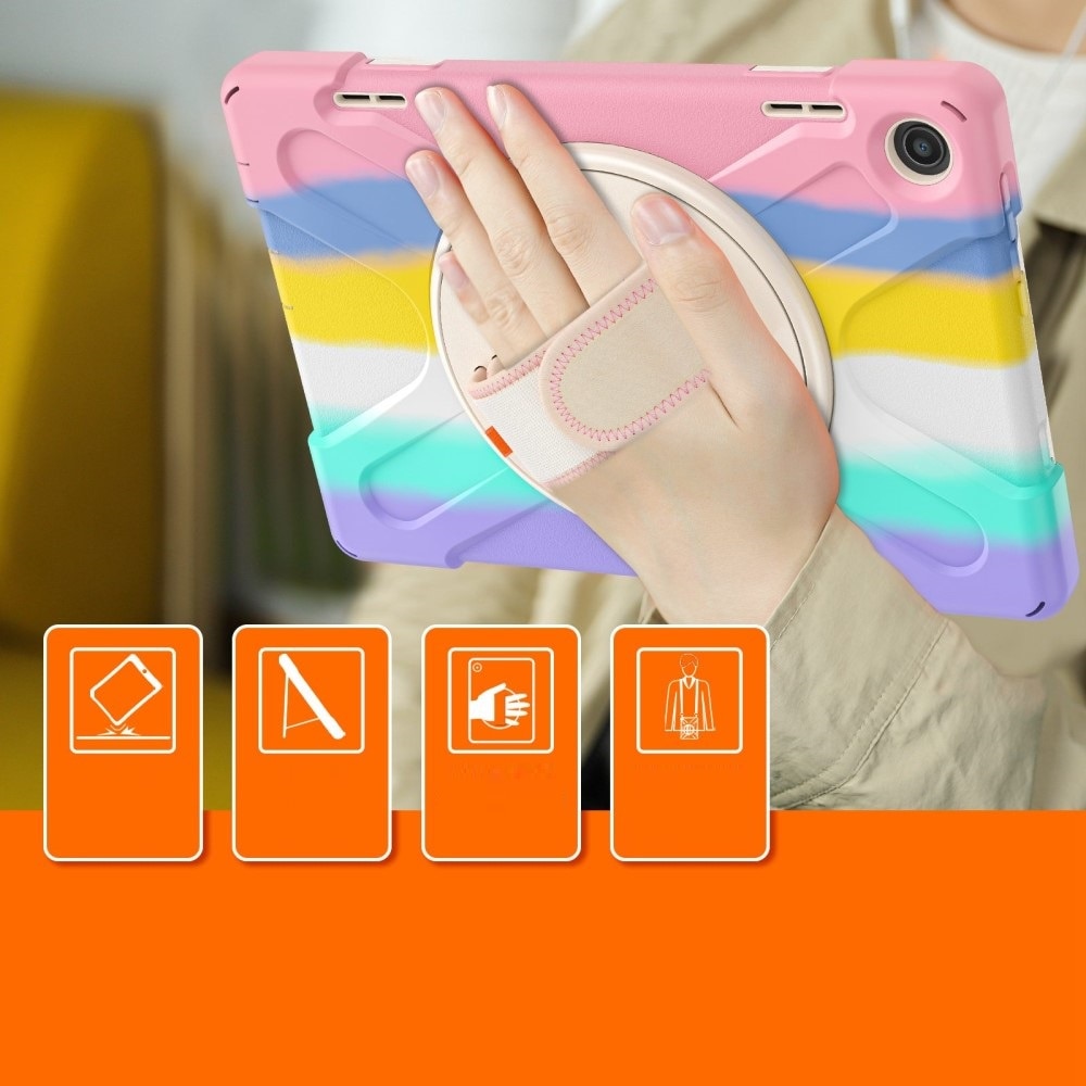 Husa tableta pentru Lenovo Tab M10 Gen 3, XGSM, policarbonat, rotativa 360, multicolor