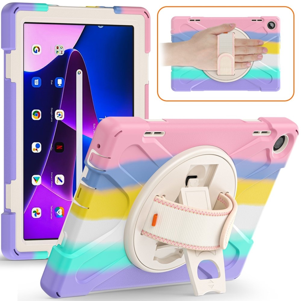 Husa tableta pentru Lenovo Tab M10 Gen 3, XGSM, policarbonat, rotativa 360, multicolor
