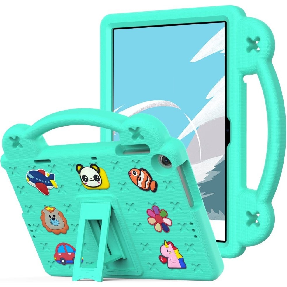 Husa tableta XGSM, Pentru Lenovo Tab M10 10.1 Gen 3, verde, cu suport, modele dragute, EVA
