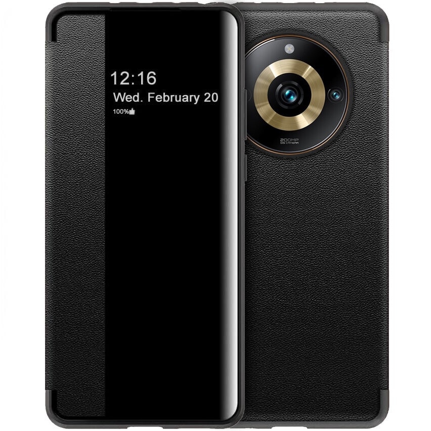 Husa pentru Realme 11 Pro 5G / 11 Pro+ 5G, XGSM, Piele ecologica / Plastic, Negru