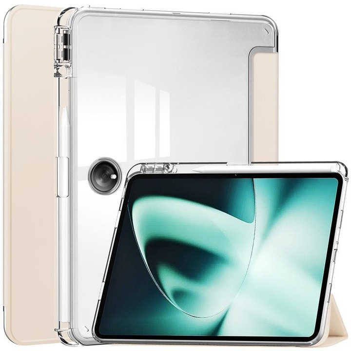 Husa XGSM pentru OnePlus Pad, cu suport pentru stylus, bej