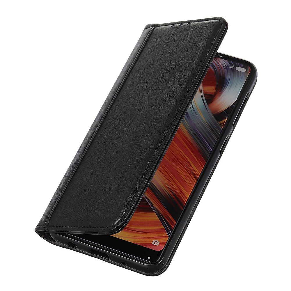 Husa cu clapeta pentru Google Pixel 10a, piele split, neagra, functie portofel si suport