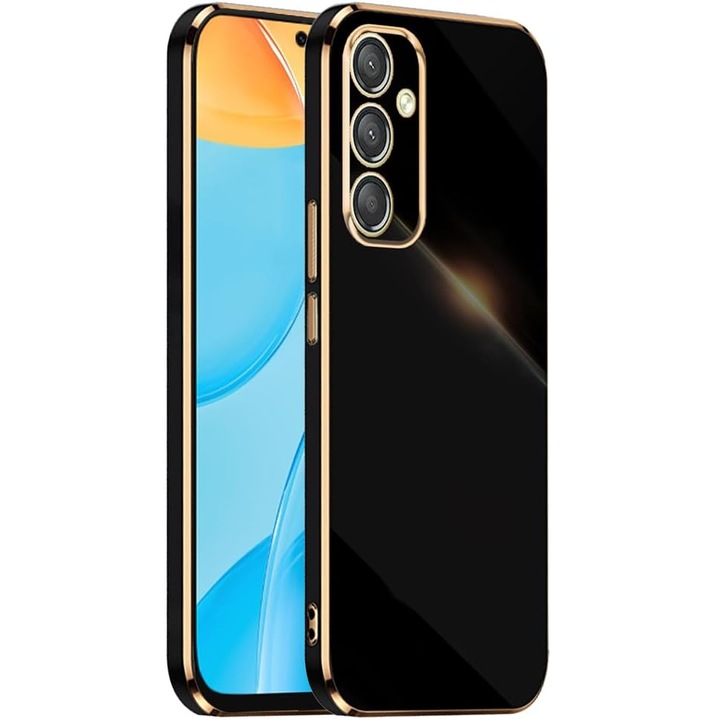 Husa de telefon XGSM pentru Samsung Galaxy A05s, Glamour CamShield, plastic, neagra, protectie completa, design elegant