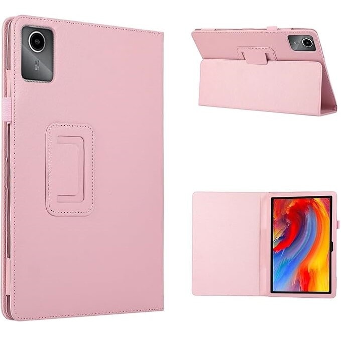 Husa pentru tableta Lenovo Tab M11, XGSM, Piele ecologica/plastic, roz