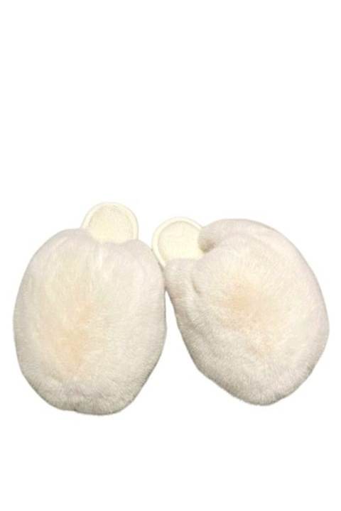 Papuci de casa pentru femei model elegant, Alb, 38-40