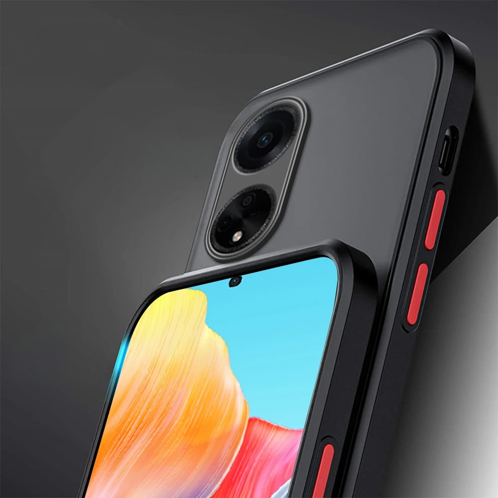 Husa pentru telefon Oppo A18 4G / A38 4G, XGSM, policarbonat/TPU, protectie pentru camera, mata, negru