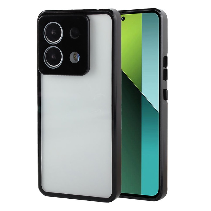 Husa pentru Xiaomi Redmi Note 13 Pro 5G, XGSM, Sticla, 9H, negru