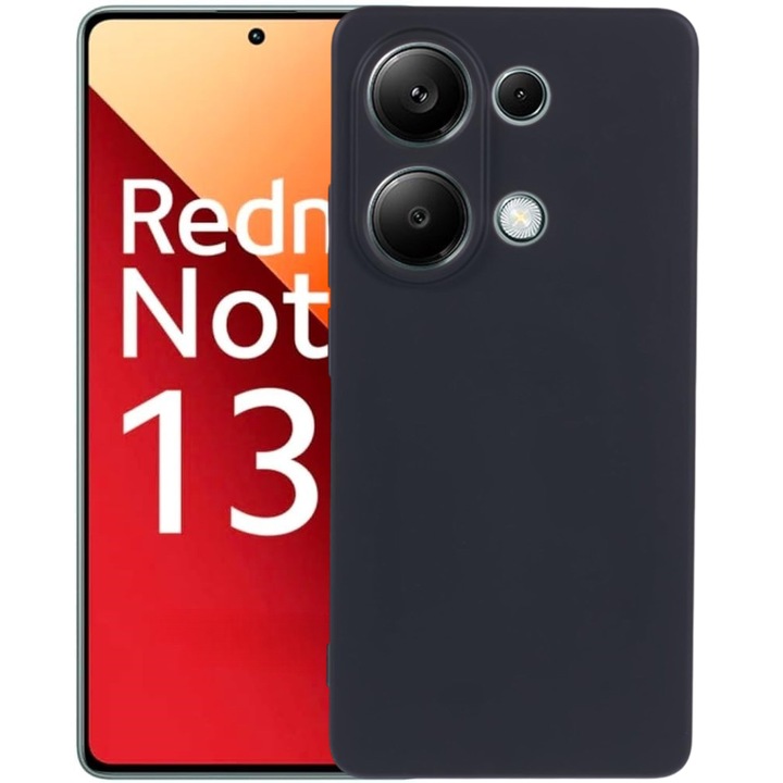 Husa telefon XGSM pentru Xiaomi Redmi Note 13 Pro 4G, TPU, mat, negru
