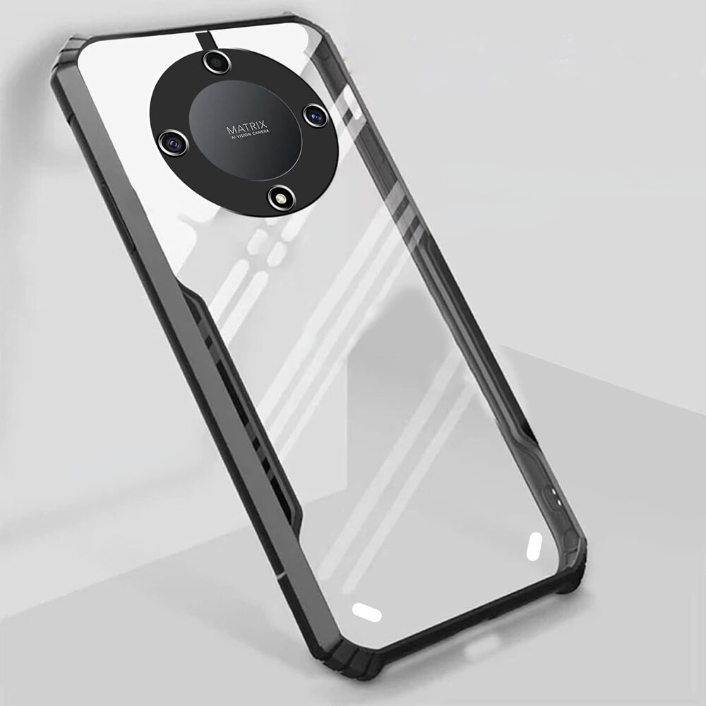 Husa ERBORD pentru Honor Magic 6 Lite 5G, AntiDrop Hybrid, protectie suplimentara, negru/transparent