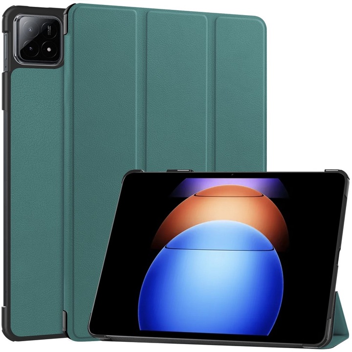 Husa tableta XGSM pentru Xiaomi Pad 6S Pro 12.4, verde, cu functie de suport
