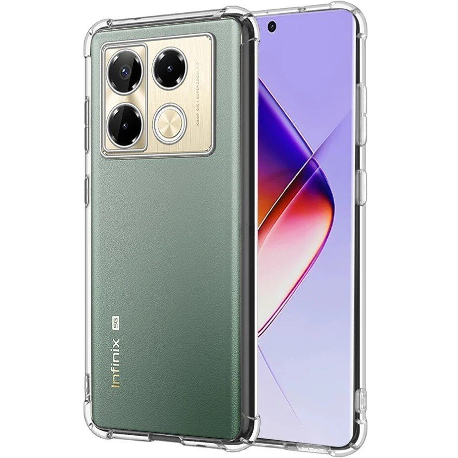 Husa pentru telefon Infinix Note 40 Pro, ERBORD, TPU, transparent, protectie impotriva caderilor