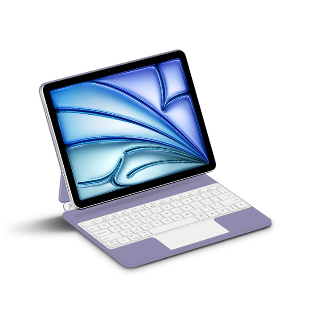 Husa de tableta cu tastatura pentru iPad Air 13" 2024, XGSM, 2 in 1, magnetica, violet
