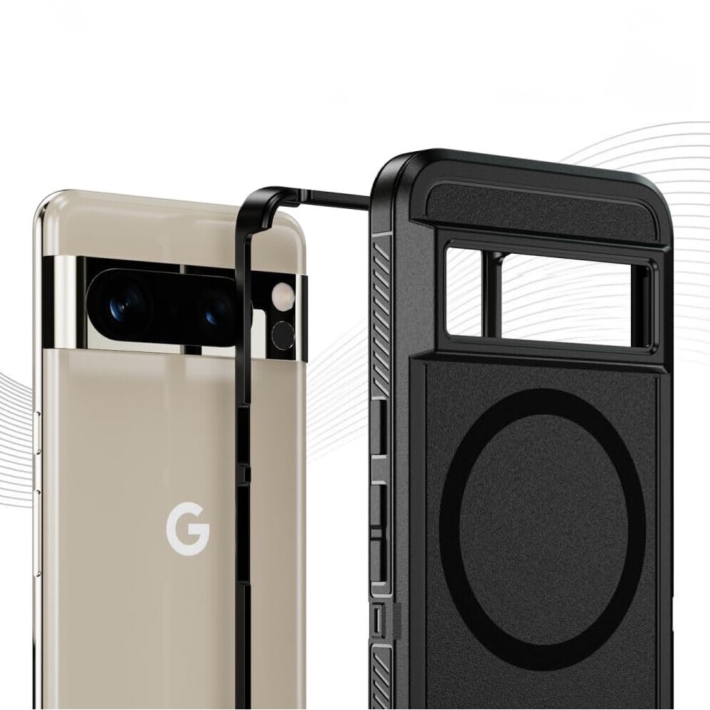 Husa telefon pentru Google Pixel 8 Pro, ERBORD, TPU, MagSafe, negru