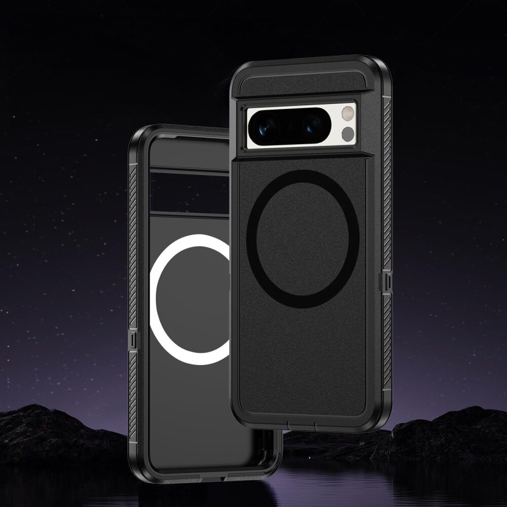 Husa telefon pentru Google Pixel 8 Pro, ERBORD, TPU, MagSafe, negru