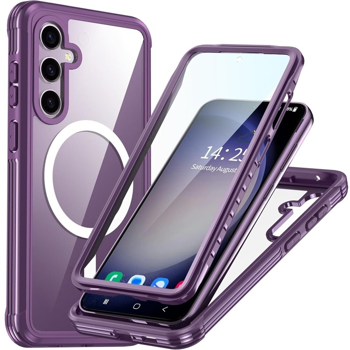 Husa pentru telefon Samsung Galaxy S23 FE, ERBORD, Termoplastic/Policarbonat, violet, MagSafe