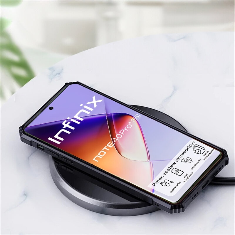 Husa pentru Infinix Note 40 Pro Plus, XGSM, cu placa magnetica, policarbonat, transparenta/neagra