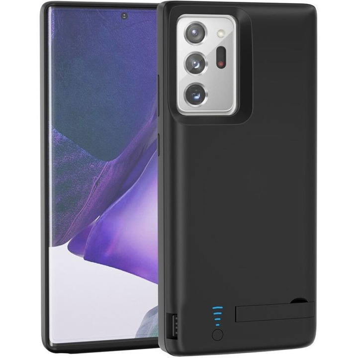 Husa telefon cu baterie 6000mAh, XGSM, pentru Samsung Galaxy Note 20 Ultra, neagra, protectie suplimentara