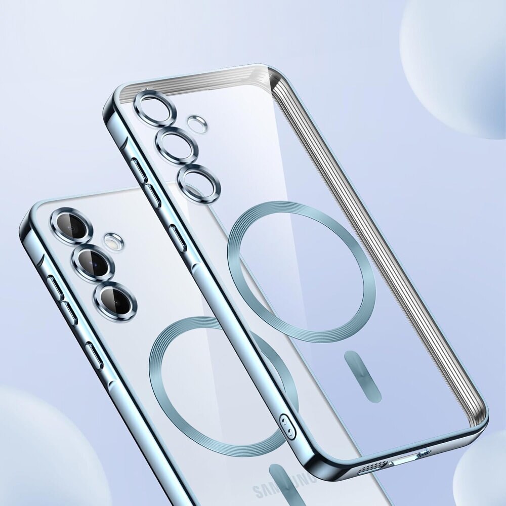 Set husa de protectie si folie de ecran pentru Samsung Galaxy A55 5G, ERBORD, TPU, Albastru