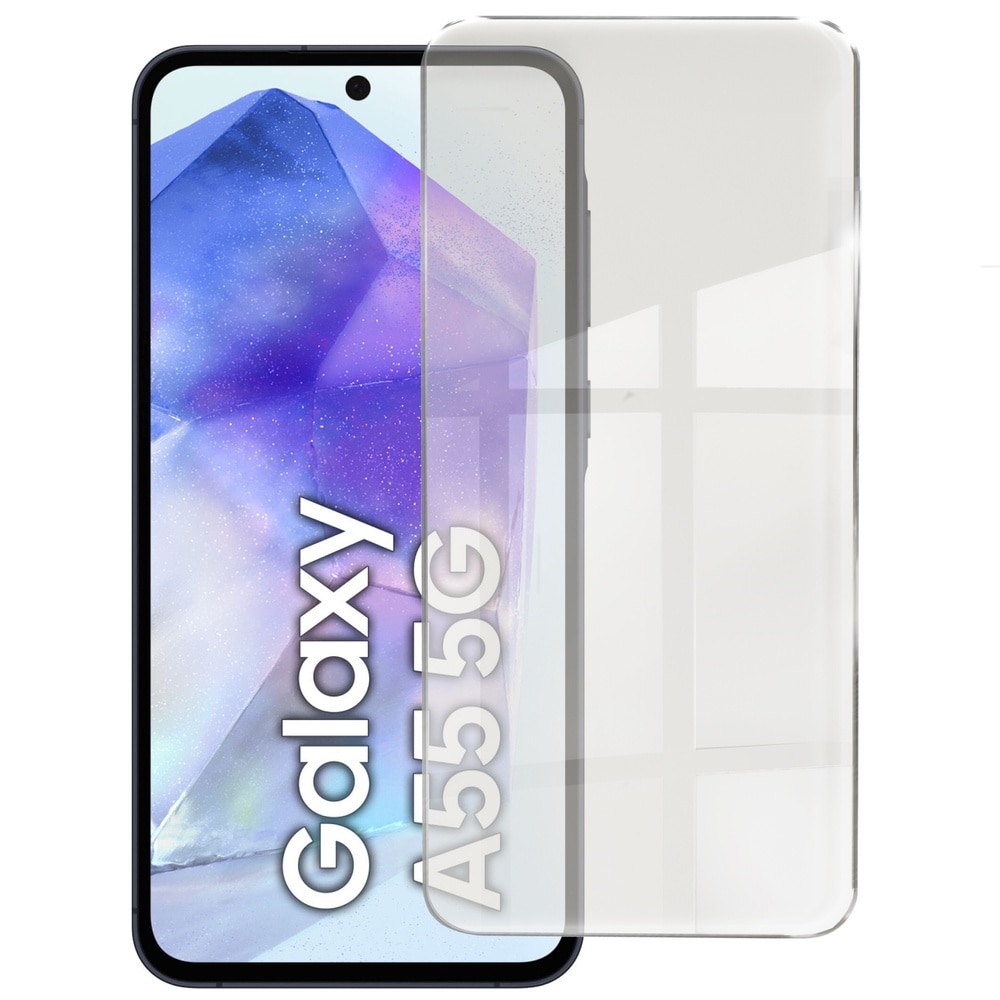 Set husa de protectie si folie de ecran pentru Samsung Galaxy A55 5G, ERBORD, TPU, Albastru