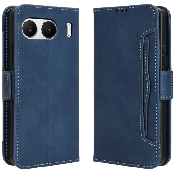 Etui telefon OnePlus Nord 4, XGSM, granat, functie stand, slot pentru carduri