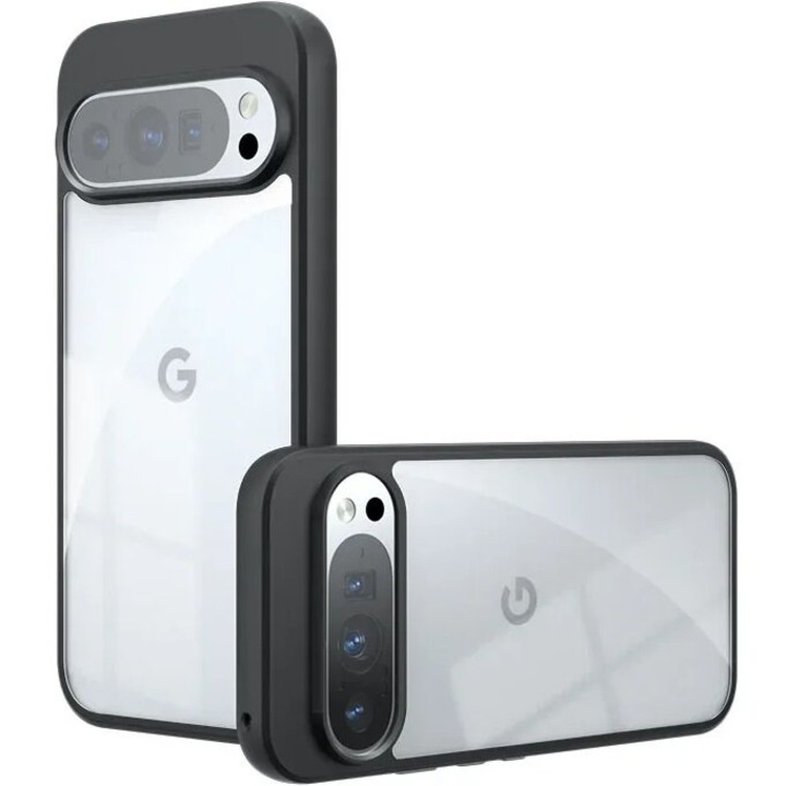 Husa telefon XGSM pentru Google Pixel 9 / Google Pixel 9 Pro, Fusion Hybrid, transparenta, TPU, policarbonat